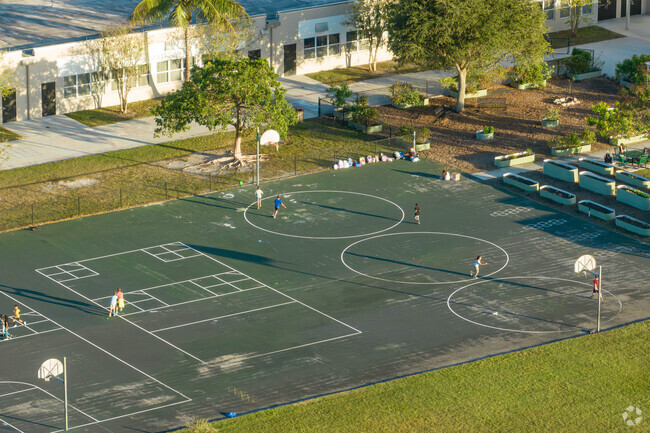Frontier elementary basketball court.