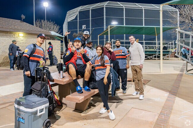 City in the Hills residents attend the softball playoffs at the Mesa Marin Sports Complex.