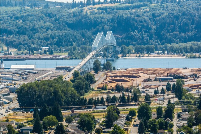 Saint Helens' scenic views are highlighted by the striking bridge over the Columbia River.