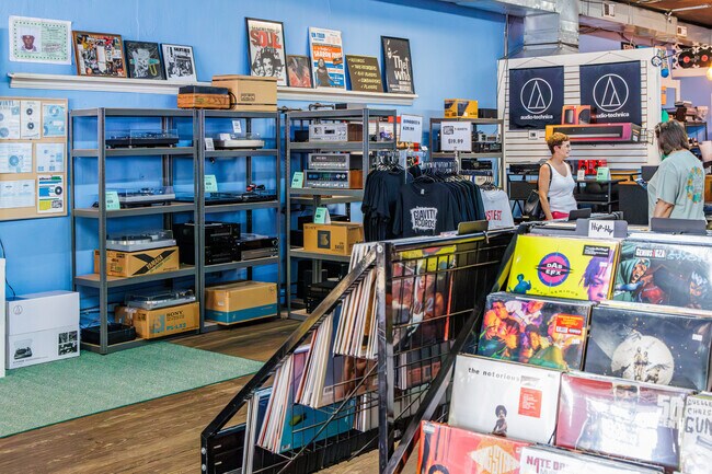 Find rare vinyl at Gravity Records near The Bottom.