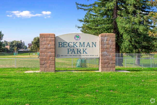Beckman Park sits in the middle of Central Lodi.