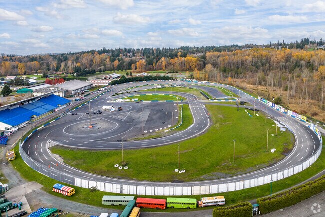 Evergreen State Fair Park near Woods Creek has a racing track for motor enthusiasts.