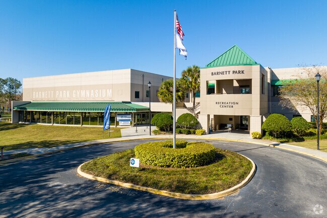 Barnett Park features an indoor recreation center for West Colonial residents.