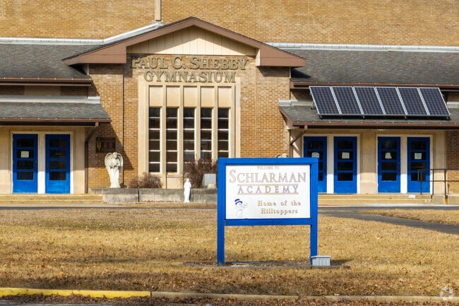 Schlarman Academy hosts kids 1st grade through 12th grade.