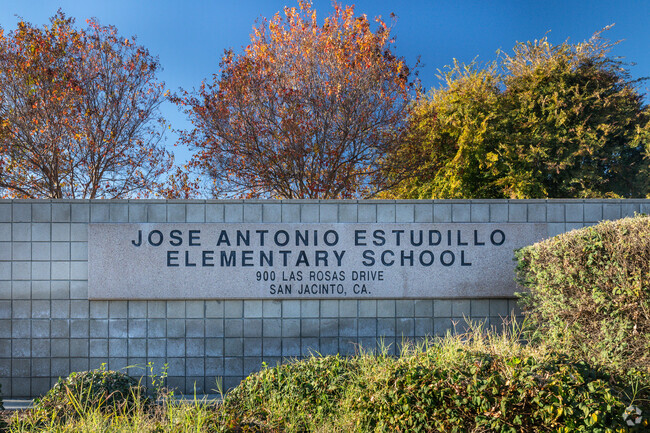 Beautiful fall trees are seen at Estudillo Elementary School in San Jacinto.