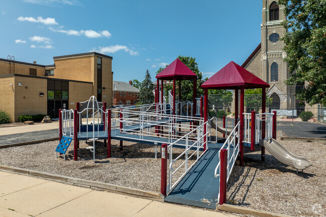 Your kids will never want to leave the playground at Irving Elementary School.