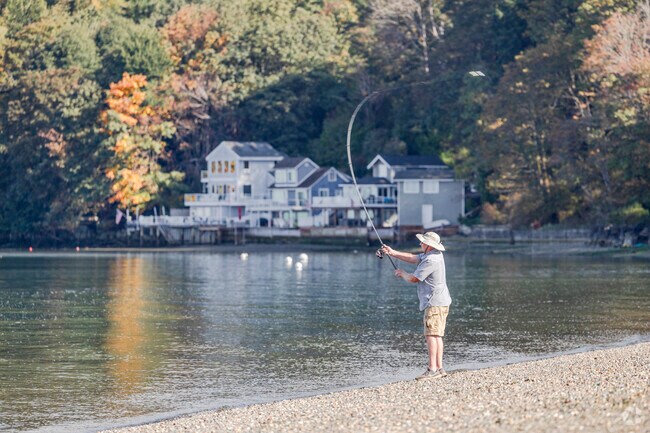 Casting a line from the shore at Dash Point Park & Pier near Twin Lakes WA.