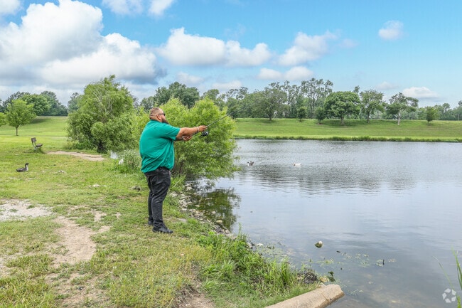 Anglers love casting a line at Carol Williams Pond near Layman-Van Acres.