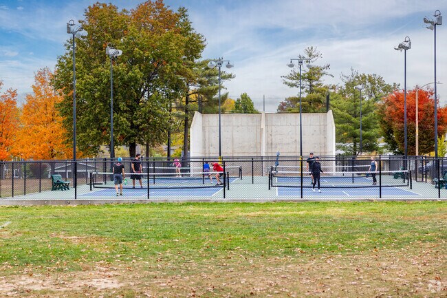 Visitors enjoy paddleball at Kirkwood Park.