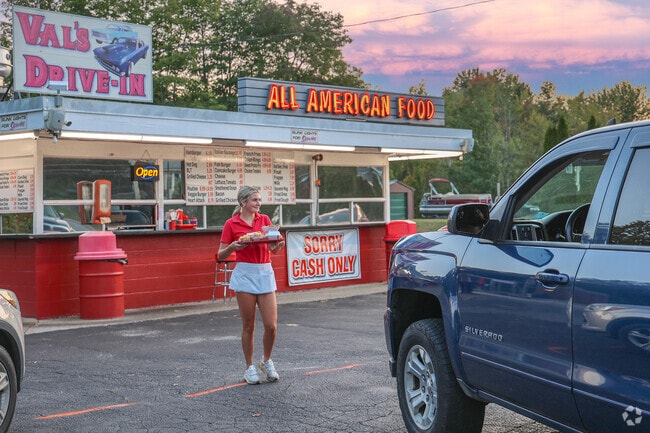 Val's drive-in carhop is an old-fashioned local favorite near Minot.