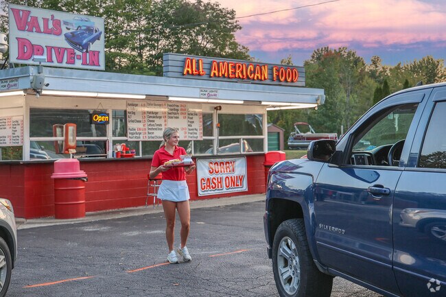 Val’s Drive, an old-fashioned carhop near Sabattus, is a local favorite for casual dining.