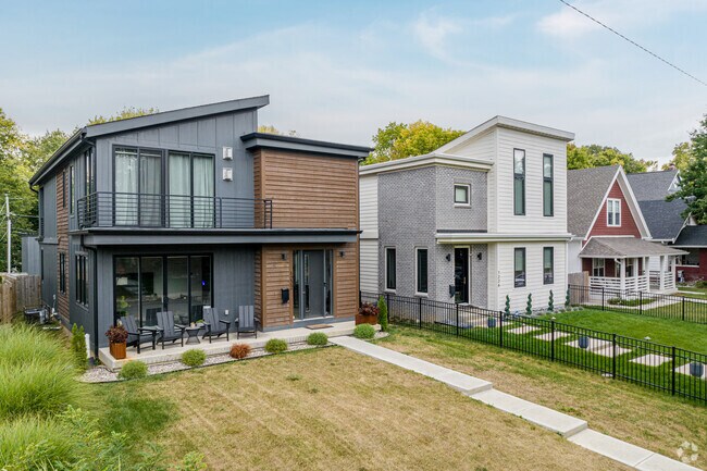 Modern homes in the Windsor Park neighborhood.
