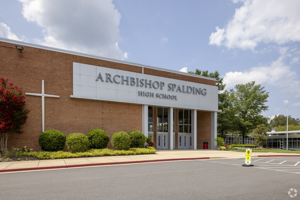 Archbishop Spalding High School building in Severn.