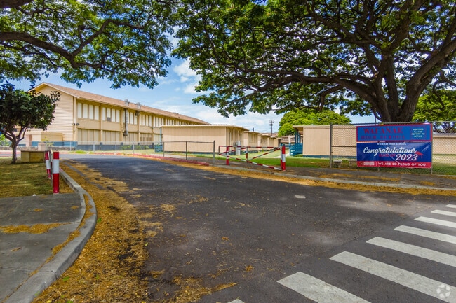 Waianae's older students attend Waianae High School.