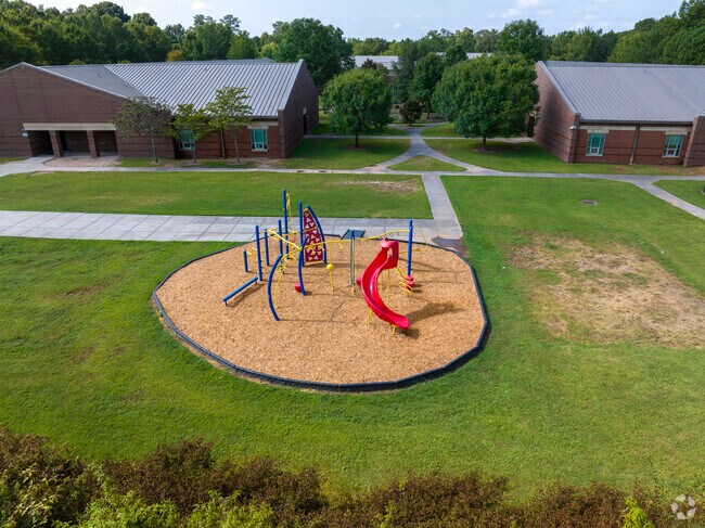 Kids love the playgrounds at Dunwoody Springs Elementary School.