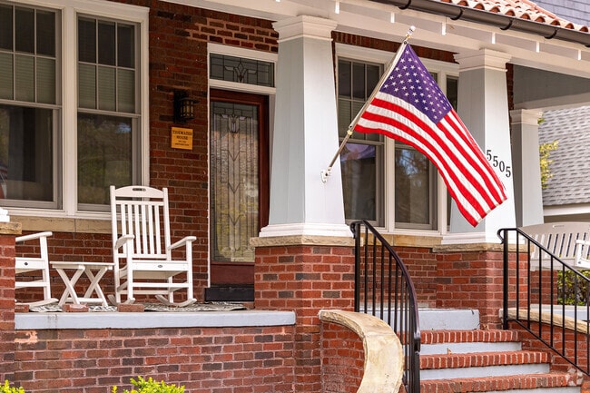 Large front porches in Norfolk's Cromwell neighborhood are great for enjoying the great weather.