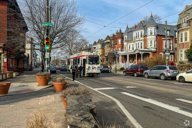 The trolley in Cedar Park runs Baltimore Ave.