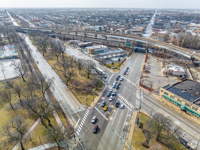 Brighton Park Neighborhood Aerial Commercial