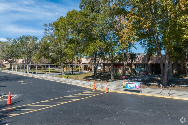 Eisenhower Elementary School entrance greets students to learn.