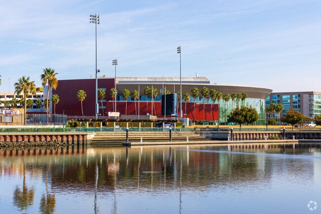 The waterfront baseball field in Downtown Stockton is where the River Cats play baseball.