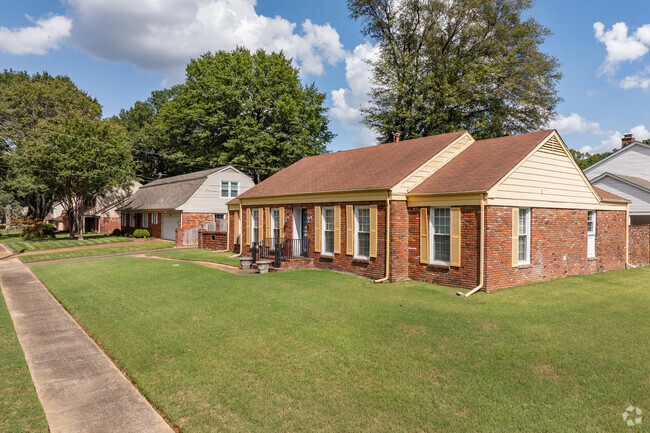 Fox Meadows' residential streets feature decently spacious lawns and established trees.
