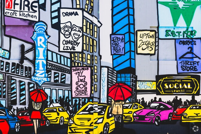 Downtown Winter Haven is full of vibrant works of art on the side of  historical buildings.