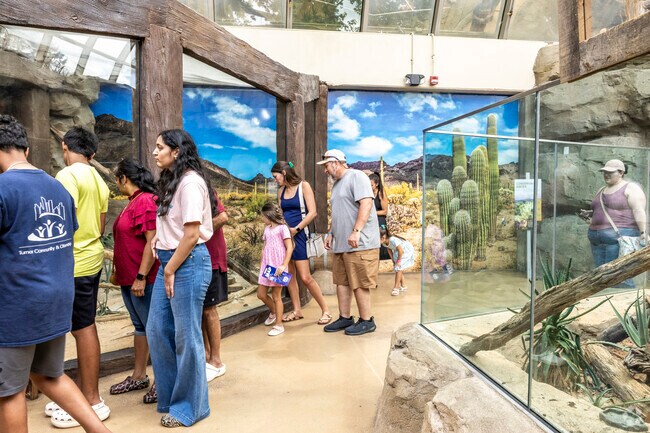 The Aquarium and Reptile exhibit at Riverbanks Zoo has many exotic reptiles.