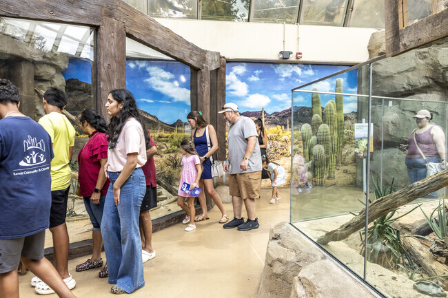 The Aquarium and Reptile exhibit at Riverbanks Zoo in Columbia has many exotic reptiles.