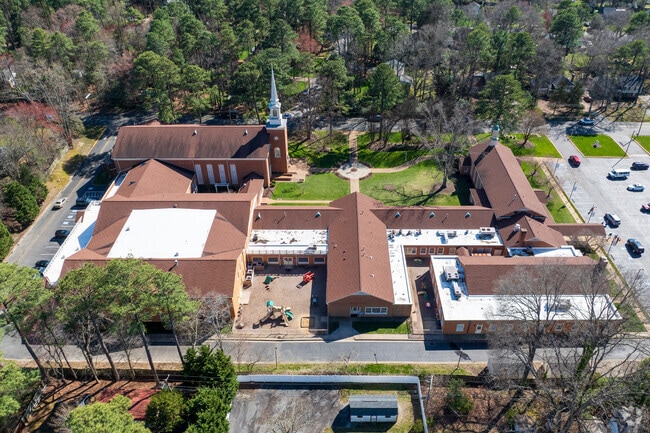 An aerial view of Hunter Classical Christian School.