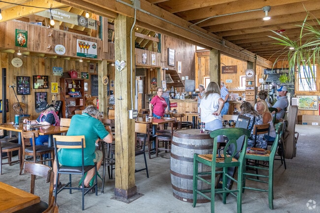 Over The Moon Farmstead and Taproom is nearby and serves award winning beers and wines.