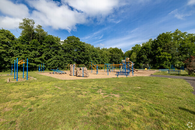 An abundant play structure behind Gordon W. Mitchell Middle School in East Bridgewater.