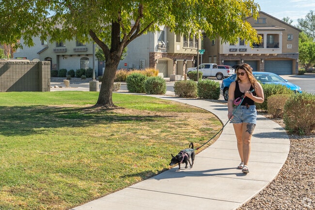 Deer Run at Canyon Trails HOA Park has paved paths to walk on with family, friends, or pets.