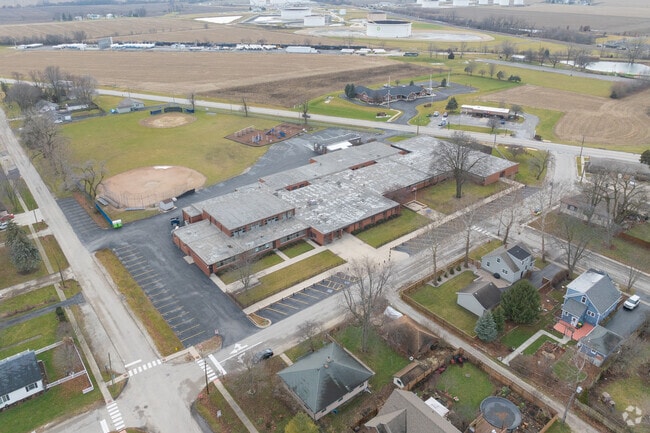 Anna McDonald Elementary School offers a sprawling campus when viewed from above.