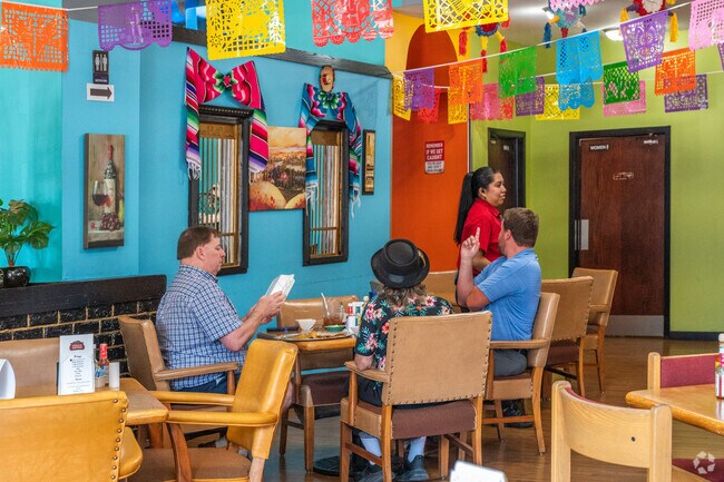 Mis Tres Potrillos in Collett Park serves traditional Mexican food in a vibrant atmosphere.