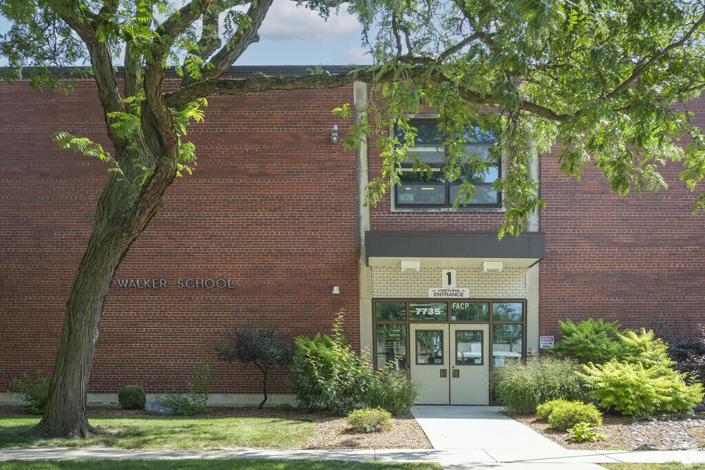 Walker Elementary School in Summit features a red brick design.