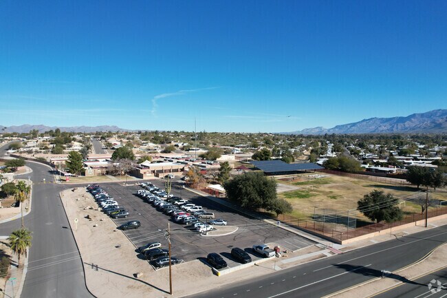 An aerial view of Butterfield Elementary School.