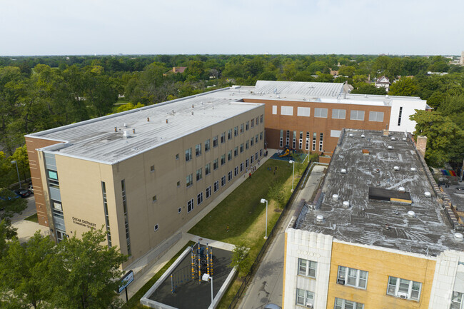 Depriest Elementary School has a courtyard where children can play.