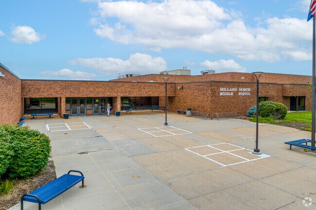 Millard North Middle School near Crescent Oaks offers solid academics and excellent teachers.