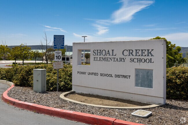 Shoal Creek Elementary School, located in Carmel Mountain, is a top-rated school in the district.