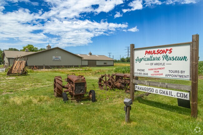Argyle offers an agricultural museum with many antique tractors and farm equipment.