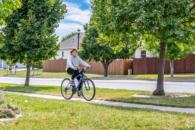 The streets in Arbor Glen have great sidewalks for walking and bike riding.