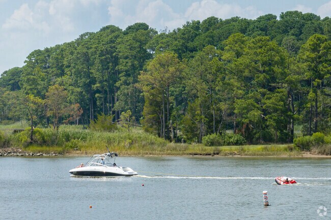 Siuated on the Warwick river, Nelson home owners can been seen boating through the channel.