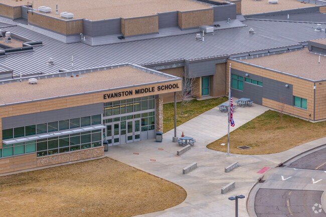 Students enjoy the atmosphere at Evanston Middle School.