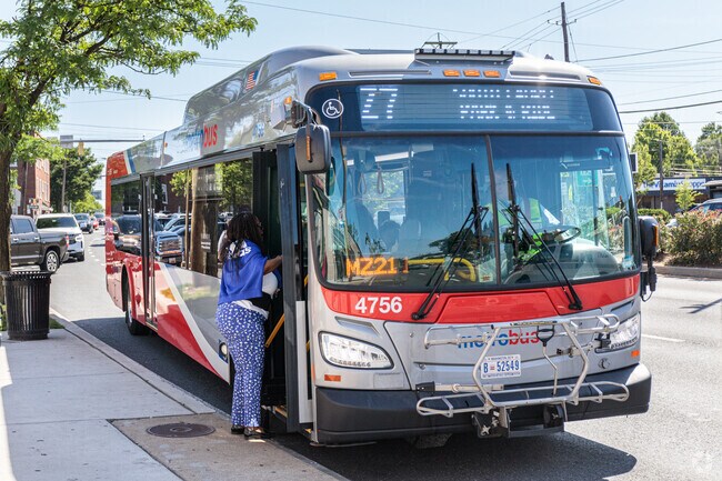 Take the Metro bus in Woodmoor down Colesville Rd. to Silver Spring.