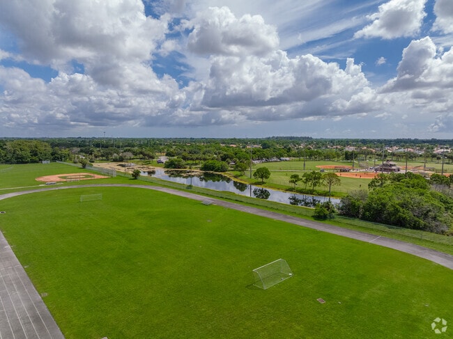 Eagles Landing Middle School students can enjoy a game of soccer or walk around the track.