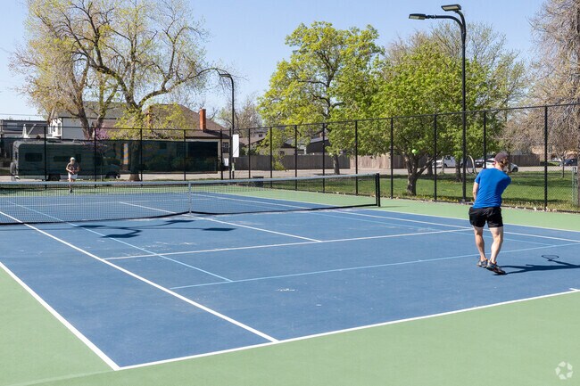 The tennis courts at Berkeley Lake Park are in great condition.
