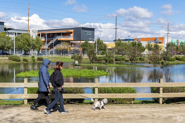South Los Angeles Wetlands park near Florence is a great place for a stroll around the lake.