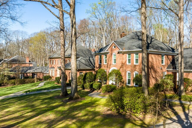 Driving down the streets you'll find many Providence Park Colonial homes.
