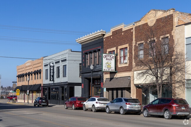 Downtown Jamestown retains its small-town charm with well-maintained historic buildings.