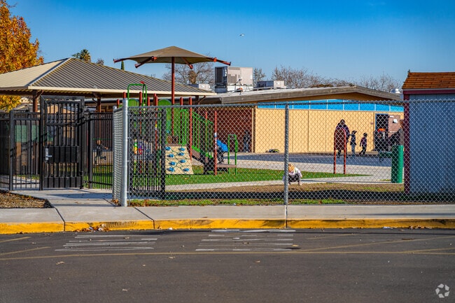 Kids love the play structure at Kohler Elementary School.